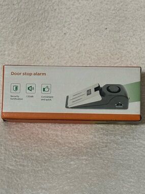 Door Stop Alarm - White and Black Portable Door Security Alarm